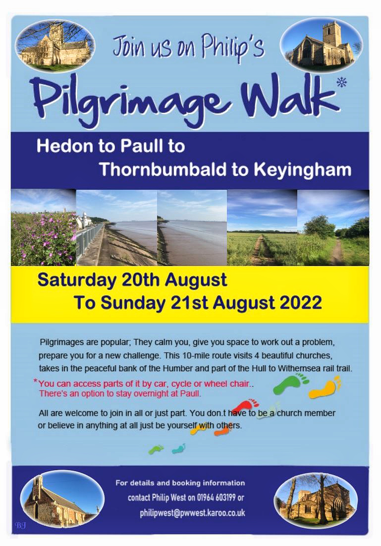 Poster for Philip's Pilgrimage Walk